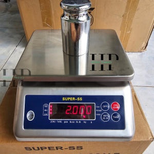 CÂN ĐIỆN TỬ SUPER - SS tải 5kg 10kg 15kg 30kg ,CHẤT LIỆU INOX 304 ,CHỐNG NƯỚC  CÂN HẢI SẢN