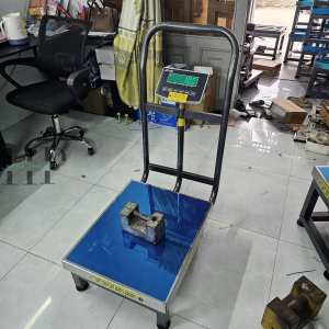 CÂN ĐIỆN TỬ XE ĐẨY 50×60CM ,DI CHUYỂN TIỆN LỢI,CHỐT SỐ CHỐNG RUNG